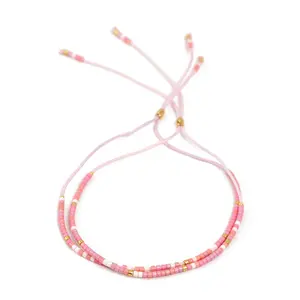Pink Beaded Friendship Bracelets
