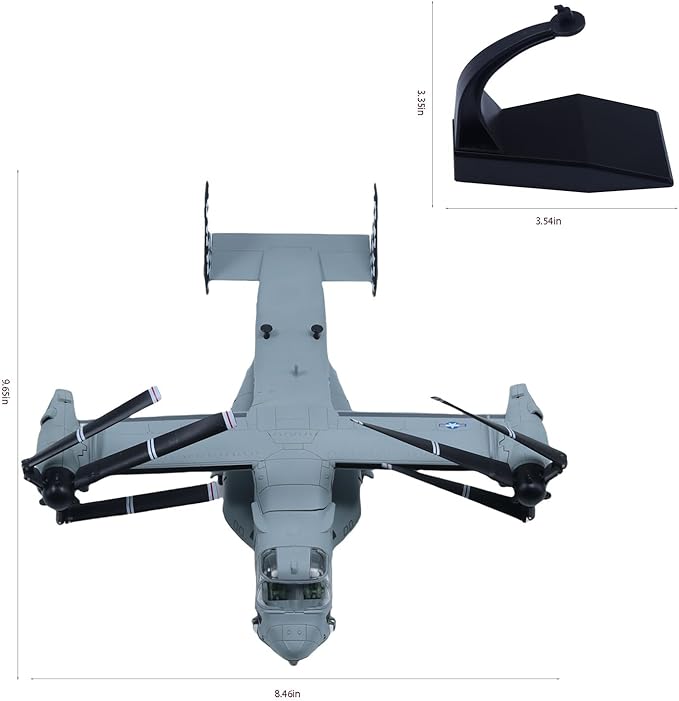 1/72 Scale V-22 Osprey Tiltrotor Attack Aircraft Die-cast Metal Military Aircraft Toy Model, Perfect As A Christmas Gift, Birthday Gift, Or For Collection And Display For aviation Enthusiasts. Collector Set