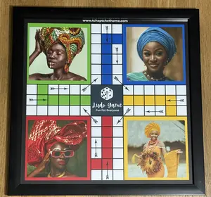 Tchaptchet Home Standard 12x12 Ludo Game Board with 16 Pieces & 1 Dice Customizable for Family Game Nights High-Quality Materials Vibrant Colors Premium Experience