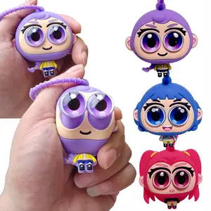 K-POP Demon Hunt Girl Group Simulation Eyes Keychain Cartoon Stress Relief Squeezing Fun Eye-catching Pendant Zero-Purse Pendant