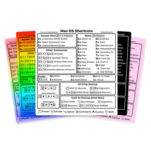 M1 M2 & Intel MacBook Pro Mac OS Keyboard Shortcut Vinyl Sticker - Various Colors, Waterproof, Easy to Apply, Compatible with Mac OS