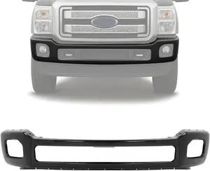 Front Bumper Face Bar Compatible with 2011-2016 Ford F250 F350 F450 Super Duty Platinum, King Ranch, Lariat, XL, XLT W/Fog Light Holes Replacement for FO1002417 BC3Z17757CPTM Steel Powder Coated