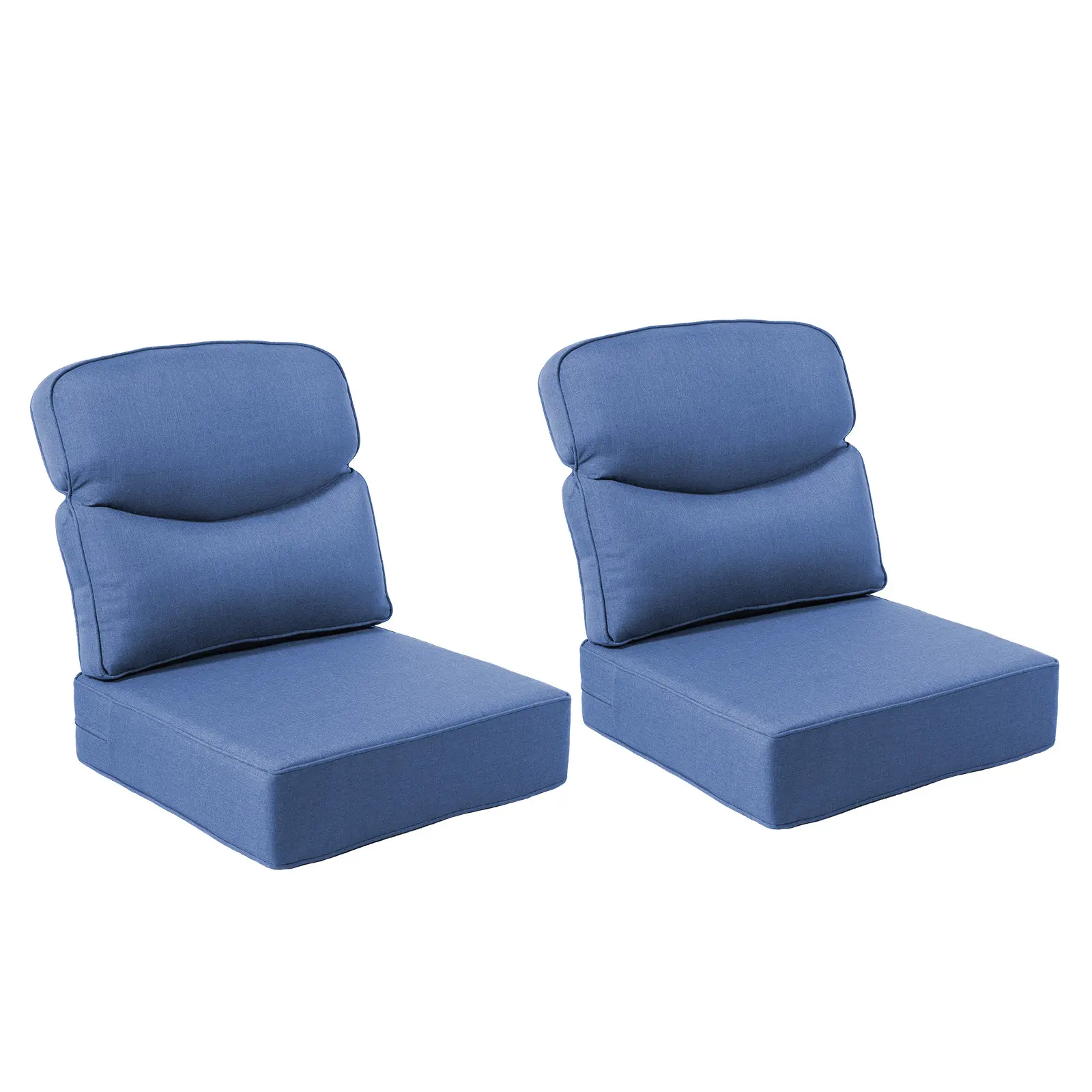 Belord Luxury 6" Thick Outdoor Cushion Set - 24 x24 Inch 28D Sponge Filling Fade-Resistant Chair Cushion, Spill Proof Removable Patio Furniture Replacement Cushion for Sofa Bench Swing
