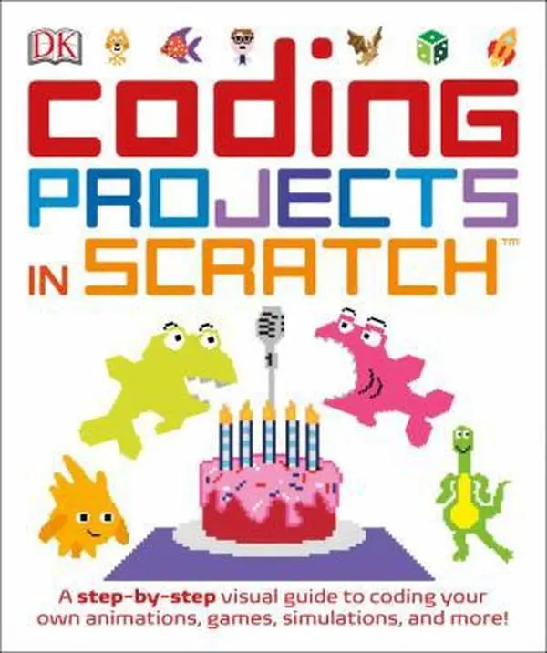 USED Book - Coding Projects in Scratch: A Step-By-Step Visual Guide to Coding Your Own Animations, Games, Simulations, a by Woodcock, Jon (Paperback) - english
