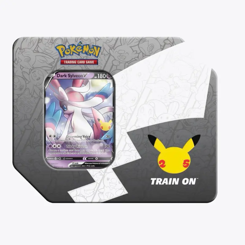 Dark Sylveon Tin comes with 6 celebrations packs 2 random packs and promo