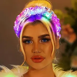 1PC Light up Headband with Color Change Led Headband Led Face Jewelry Glow Headband Light up Hair Accessories Christmas Party Decorations