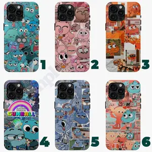 6 styles Ver1 The Wonderfully Weird World Of Gumball Phone Case, colorful gumball, Darwin Watterson, Gumball Watterson, Anais Watterson Phone Case, For iPhone 16 15 14 13 12 11 pro max