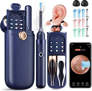 [TiktokShopSpringGlowUp] Smart Visual Ear Wax Removal Tool with 12 Replaceable Tips, HD Ear Camera Cleaning Kit, Professional Portable Ear Cleaner for Kids & Adults, Compatible with iOS & Android