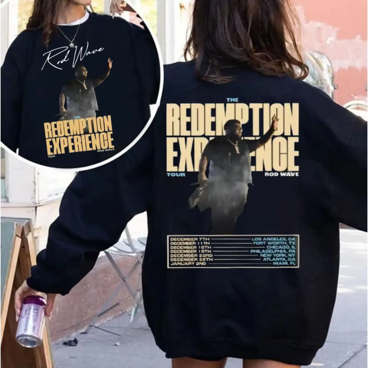 Rod Wave The Redemption Experience Tour 2025 2026 Concert Unisex Sweatshirt, Funny Two Side Hoodie Or Tshirt, Unisex Sweater Pullover Tee