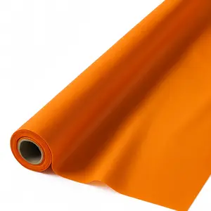 Vibrant Orange Plastic Table Cover Roll - 40" x 100'