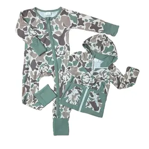Hunting Season Baby Romper Long-Sleeve Deer Print Sleeper Cozy for Comfortable Wear Toddlers Clothing