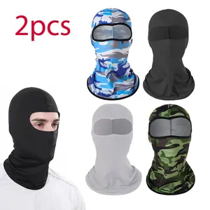 Balaclava Ski Mask, 2Pcs Motorcycle Scarf Windproof Neck Gaiter for Men/Women Face Cover Sun UV Protection Scarf Men Women Outdoor Sport Cycling Cap