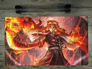 Demon Slayer Kyojuro Rengoku Mouse Pad Anime Keyboard Desk Mat Kimetsu no Yaiba Game Mousepad