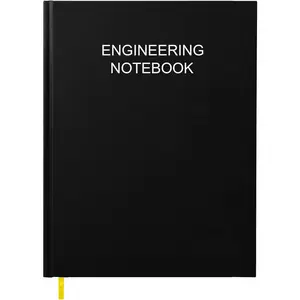 120 Pages Engineering Lab Graph Paper Notebook - .25" Engineering Grid Format, 8" x 10" Section Sewn Hardcover Grid Notebook for School Supplies, Black
