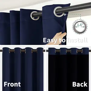 Blackout Curtains, 3 Panel Design, Insulated & Durable Fabric, Ideal for Bedroom/living Room/balcony, Privacy Protection