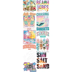 Summer 4 Gangsheet  DTF Heat Transfers, DIY Crafting Materials, Specialty Supply for Toys & Hobbies Projects