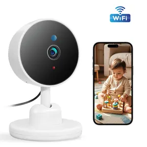 2.4G Smart Security Camera, 1080P HD Video, IR Night Vision, PIR Person Detection, 2 Way Audio, Baby/Pet Monitor, Cloud & SD Card Storage, 24/7 Recording, for Home/Office/Garage Security Cam