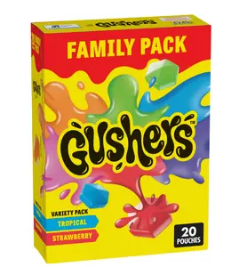 Gushers Fruit Flavored Snacks - Tropical & Strawberry Flavors - Family Pack - 20 Ct - 16 oz