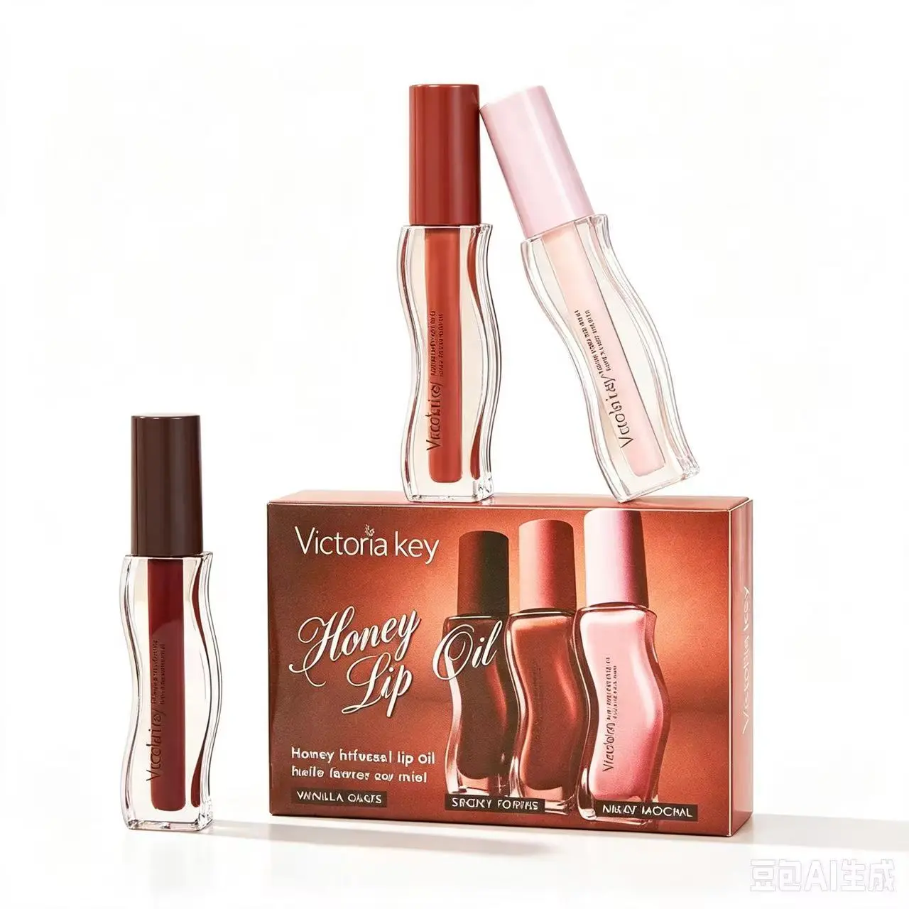 Perfect Gift for Lip Care Lovers, Vanilla & MochaFlavors, Plumping Lip Glaze, Lip Oil Gloss forSmooth, Soft, Full Lips, Beauty Essential