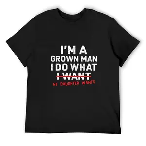 I’m a Grown Man Graphic T-Shirt for Men, Funny Dad Life Quote Tee, Casual Short Sleeve Crew Neck Shirt