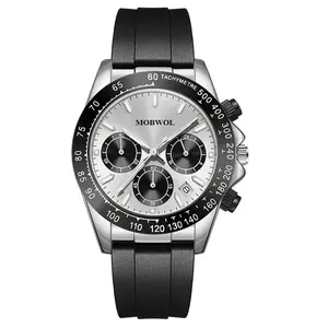 Men's Multi-functional Sport Quartz Watch - Trendy All-match Analog Chronograph with Comfortable Rubber Band, Waterproof Luminous Wristwatch for Daily Wear & Party, Fashionable Men's Accessory, Gift for Him