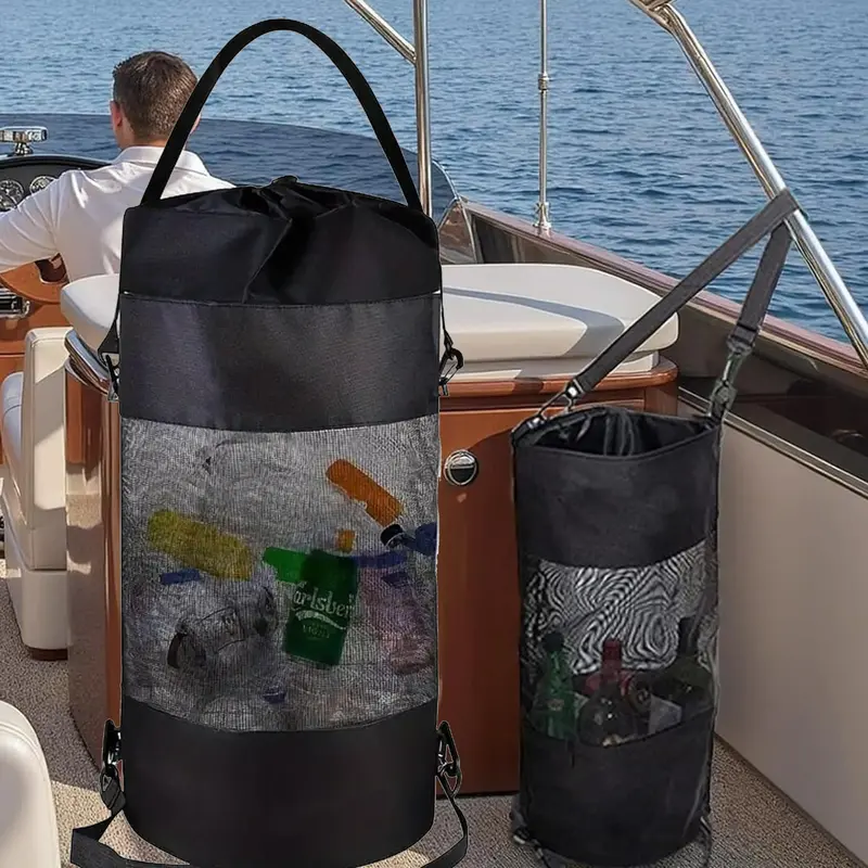 Portable Boat Trash Bag, Reusable Mesh Container, Outdoor Medium Size, Waterproof, Suitable for Kayakers, Campers, Fishing Enthusiasts, Travel Essentials, Christmas Gift , Gift for Women