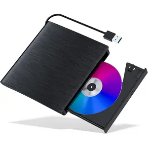 P-SID02    External CD/DVD Drive for Laptop USB 3.0 Burner +/-RW Portable DVD Player CD ROM Writer Reader Plug & Play for Windows Mac Linux PC (All in 1)