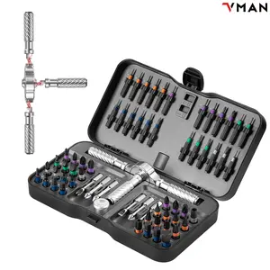 Ratchet,24-in-1 /40-IN-1 / 66-IN-1 Magnetic Screwdriver Bit Set, Household Repair Toolkit with T-Shaped Ratchet Handle, Portable Precision Hand Tool Kit outdoorfun