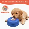 FINDCUTE 3-in-1 Interactive Enrichment Slow Feeder Dog Lick Bowl - Food-Grade Silicone, Hygienic Seamless Surface, Detachable Deepclean Base+Ball for Deep Cleaning, Splash-Free Bowl, Safe for Fast Eaters, Reduces Bloat, Less Mess, Fits Yogurt & Broth