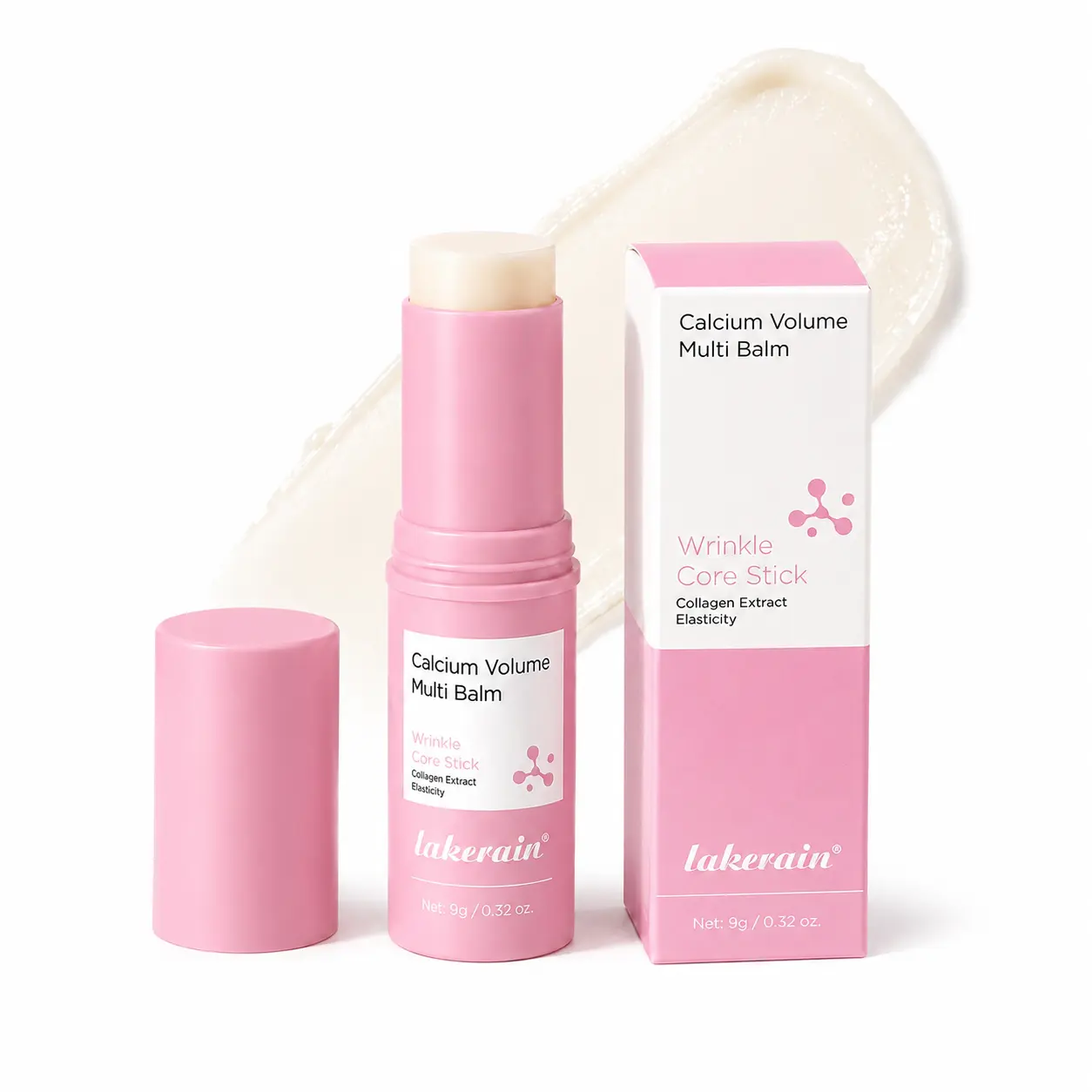 Lakerain Moisturizing Eye Multi Balm, Wrinkle Core Stick with Collagen, Firming Moisturizer Stick, Under Eye Balm for Improving Fine Lines Dark Circles and Puffiness, Non-Greasy and Lightweight, for All Skin Tone, Firming Eye Cream, Skin Care Product