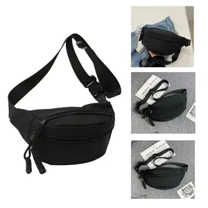 Unisex Casual Sports Fanny Pack, Fashionable Simple Shoulder Crossbody Bag for Every Day Use, Durable Polyamide Material, for Travel Running Hiking, Fits Phone Wallet Essentials