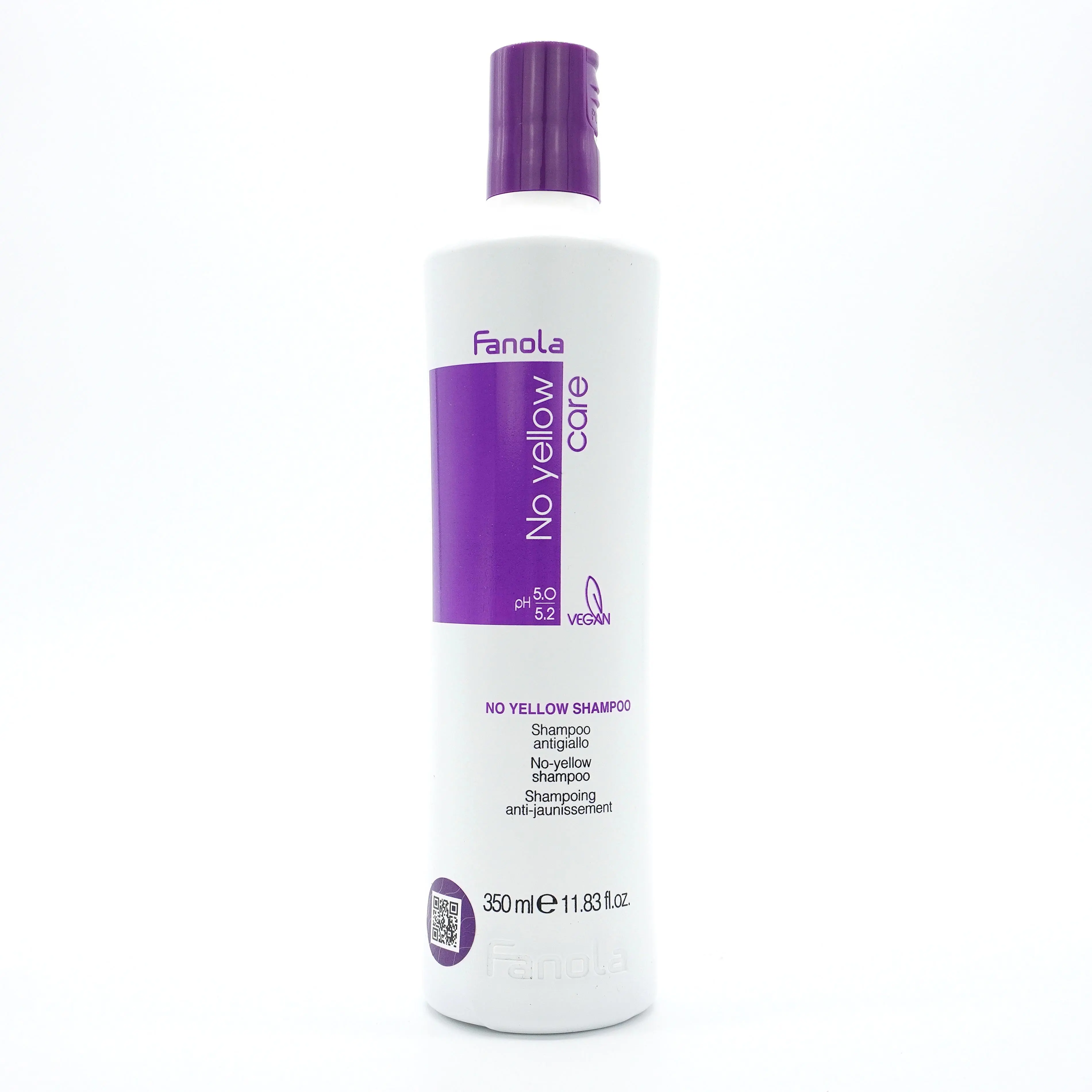 Fanola No Yellow Salon Shampoo & Conditioner Set - Cleansing, Hydrating Haircare for Adults, Neutralizes Yellow & Brassy Tones, Smooths & Softens Blonde/Grey Hair