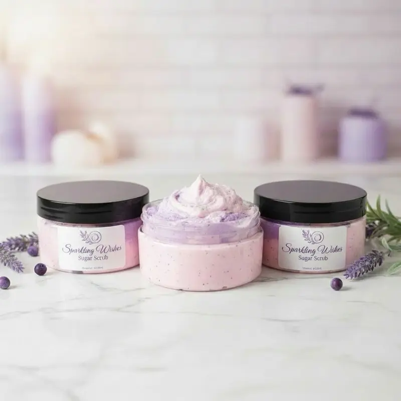 Sparkling Wishes Foaming Sugar Scrub - Luxurious Exfoliating Body Scrub for Soft Skin Care