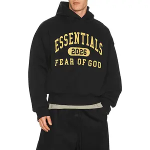 Fear of God ESSENTIALS Classic Hoodie in Vintage Black