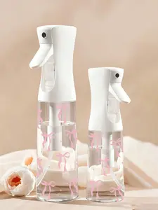 Bow-Knot Pattern Spray Bottle, Versatile Dispenser Bottle, PET Refillable Travel Spray Bottle, Professional High-Pressure Atomizing Spray Bottle, High-Pressure Fine Mist Sprayer, Hair Styling Tool for Salons & Beauty Professionals