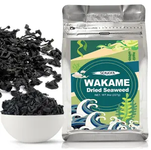 8oz (227g) Dried Wakame Seaweed – 100% Natural Sea Vegetable for Miso Soup, Seaweed Salad, Ramen, Stir-Fry, Camping Meals & Asian Cooking, Gluten-Free, Vegan-Friendly