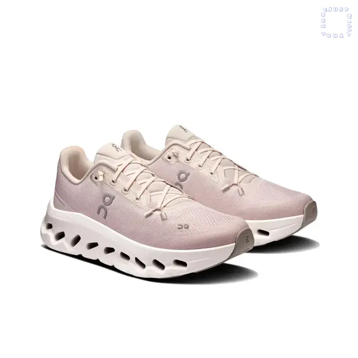 Light Pink Gradient Cushioned Running Sneakers | Breathable Fine Mesh Upper Hollow Shock Absorbing Thick Midsole | For Daily Jogging Urban Strolls | Alleviate Foot Discomfort During All-Day Wear, Running Shoes, Single Pair, Allday Foot Ease