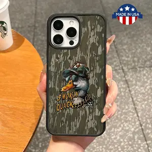 Duck camouflage fashion  Pattern Magnetic Phone Case Supports Wireless Charging for iPhone 17 15 16 14 Pro Max 13 12 11 AIR XR XS Plus E Shockproof Non Slip Protection Silicone Transparent Acrylic Cover Cellphone Protective