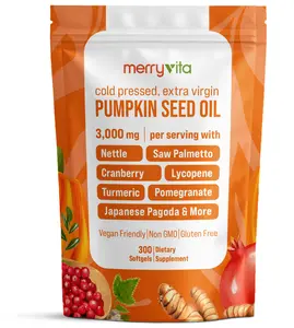 Pumpkin Seed Oil with Saw Palmetto, Turmeric, Nettle & More | 3000mg Per Serving, 300 Softgels | Cold Pressed, Extra Virgin | Prostate Health Supplements for Men | Non-GMO Natural Pumpkin Seed Oil Softgels