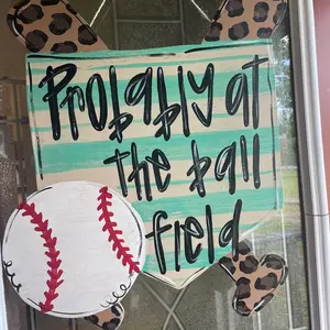 Probably at Ball field Doorhanger
