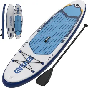 【Christmas Gift】Inflatable Stand Up Paddle Board, 10'6" with Premium Accessories, Non-Slip EVA Deck, Ultra-Light Carry Bag Pump, SUP for Youth & Adults,320*81*15