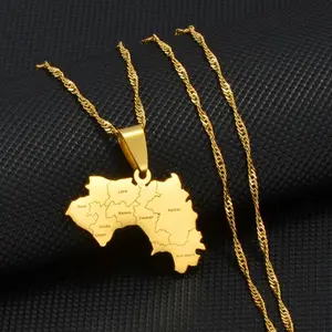 Guinea Necklace - Map Pride Jewelry Pendant Gifts