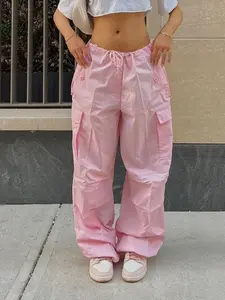 Women's Casual Loose-Fitting Belted Pocket Pants, Casual Chic Trousers, Womenswear Bottom Stylish Streetwear Workwear, Versatile Slimming Design for Daily