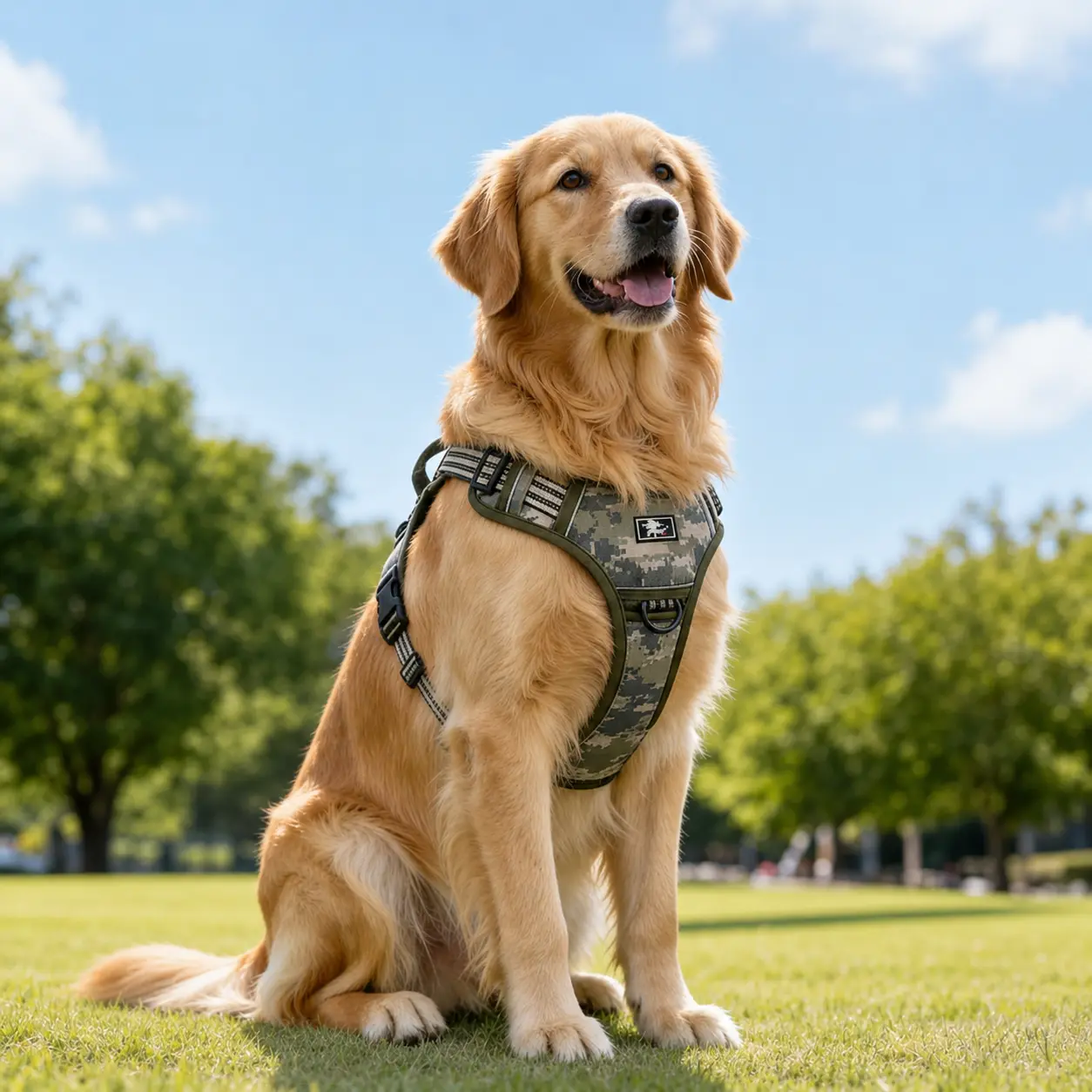YuY Pet Large dog tactical harness, Dog Harness for Large Dogs , Durable Reflective Dog Harness, Easy to Control，service dog，step in dog harness