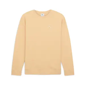 PUMA Womens Essentials Elevated Comfort Crew Neck Sweatshirt Casual - Orange