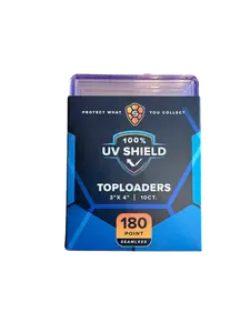 180PT 3x4 Premium Toploader - UV Shield - Blue Hint
