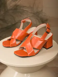 Women's Soft Lined Cross Strap Block Heel Sandals, Open Toe Adjustable Ankle Buckle Heels, Comfortable Walking Heels, All-Day Wearable Footwear, Suitable for Long Time Standing, Large Size Available