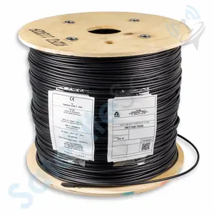 Acome Acoptic UNB1627 Indoor/Outdoor Strippable Overhead/Underground Fiber Optic Drop Black Cable 500m/1640ft