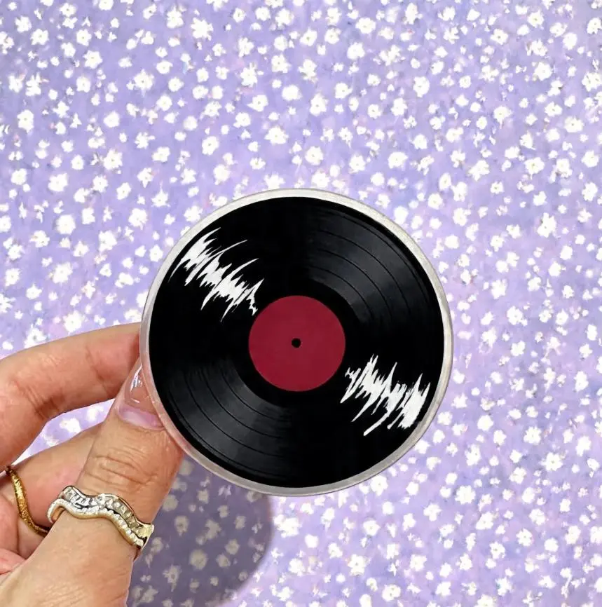 Retro Record Phone Grip Stand, Colorful Music Theme Phone Holder