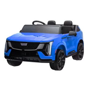GAOMON Blue  24V Cadillac Ride On Truck Car for Kids - 2 Seater Electric Vehicle w/Parent Remote Control, Smooth Start, Bluetooth Music & LED Lights for Boys Girls (3 Years+)​